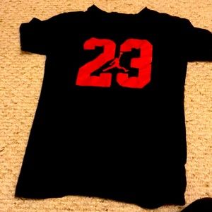 Black and red Jordan shirt